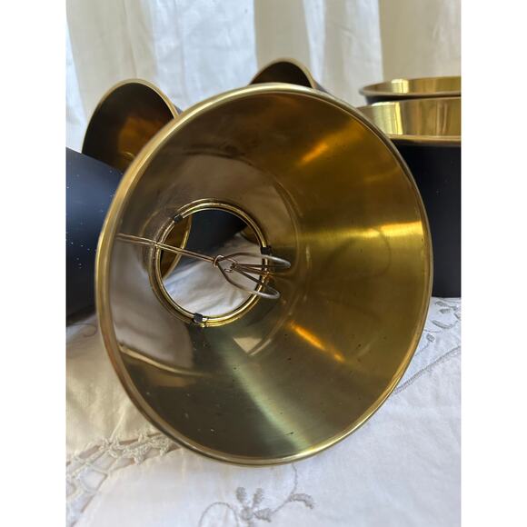 Bouillotte Style Brass Mini Candelabra Bulb Clip On Chandelier Shades set - Picture 2 of 16